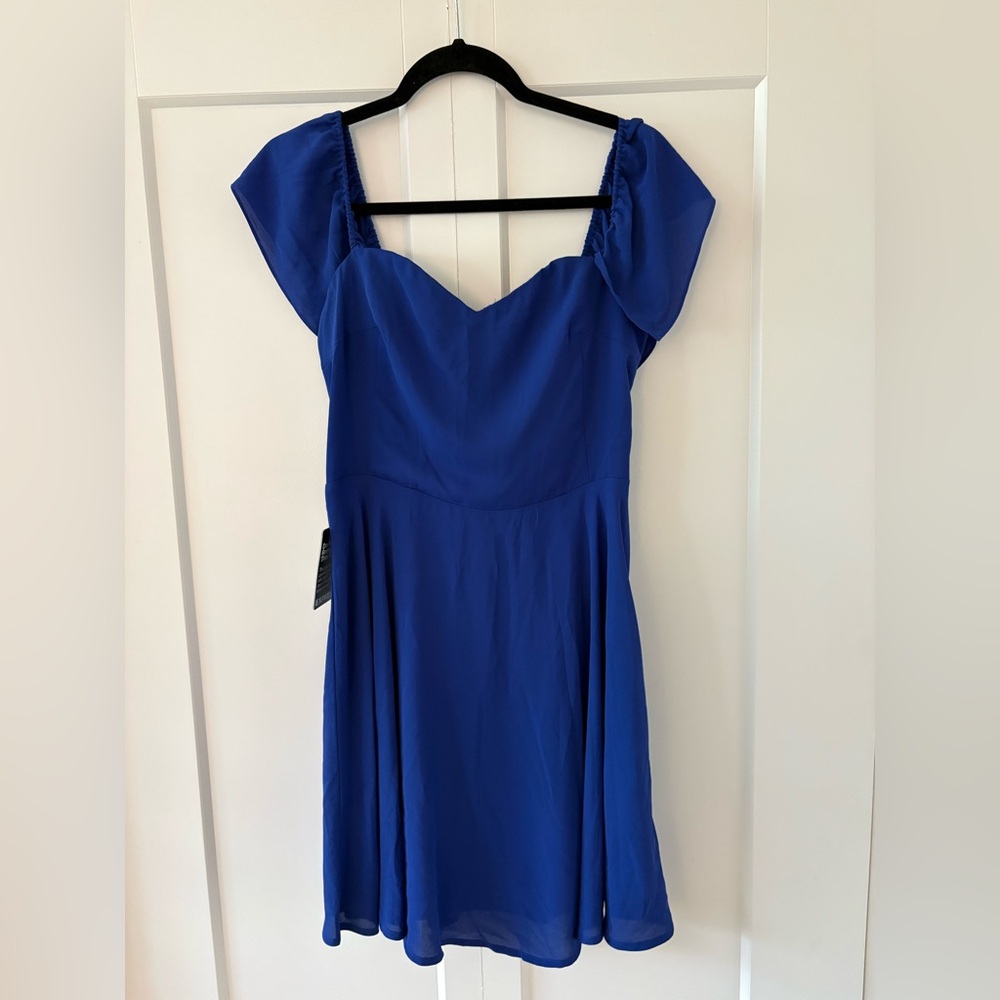 Express Royal Blue Midi Dress